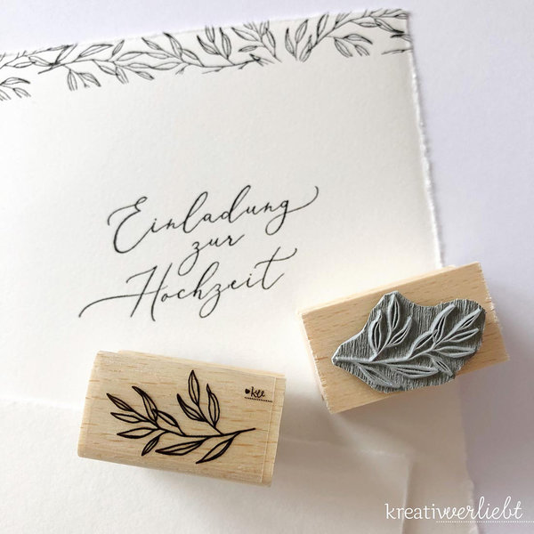 Stempel Einladung zur Hochzeit, Kalligrafie