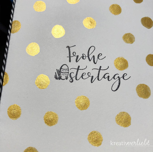 Stempel Frohe Ostertage - Handlettering
