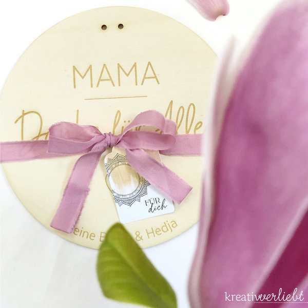 Holzschild Muttertag, personalisiert